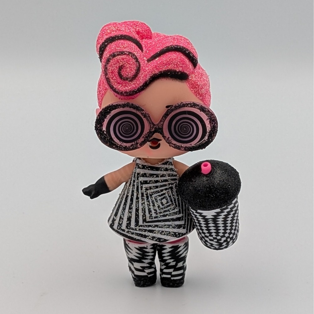 LOL Surprise Optical L-007 Lights Glitter Doll Pink Hair Black White Dress Toy